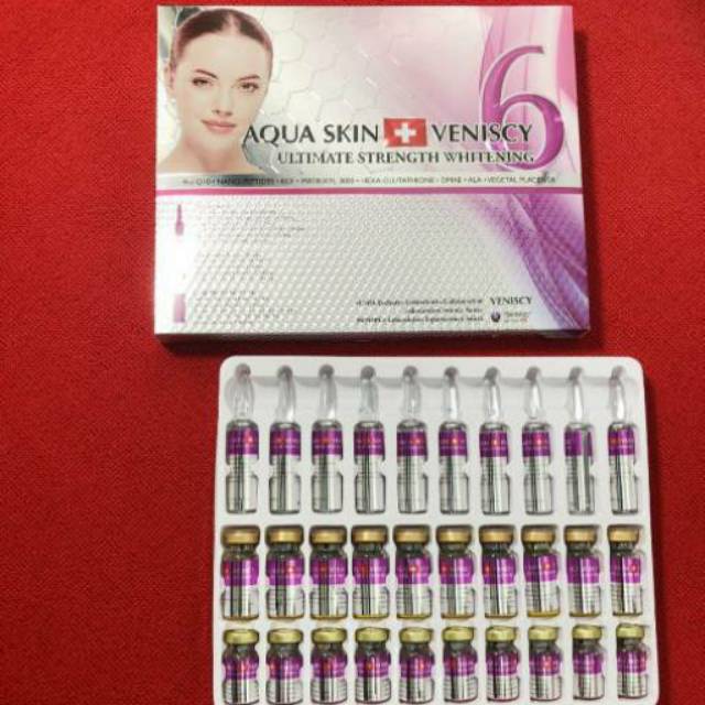 Aquaskin veniscy 6 INFUS WHITENING / INJEKSI WHITENING/ SUPLEMEN WAJAH DAN TUBUH