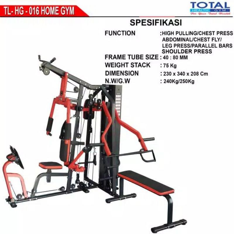 Home Gym 3 sisi TL-HG-016 alat olahraga fitness gym