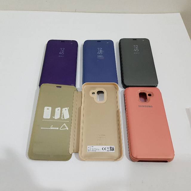 Flip Cover Samsung J6 - Sarung Buku Clear View Samsung J6 2018