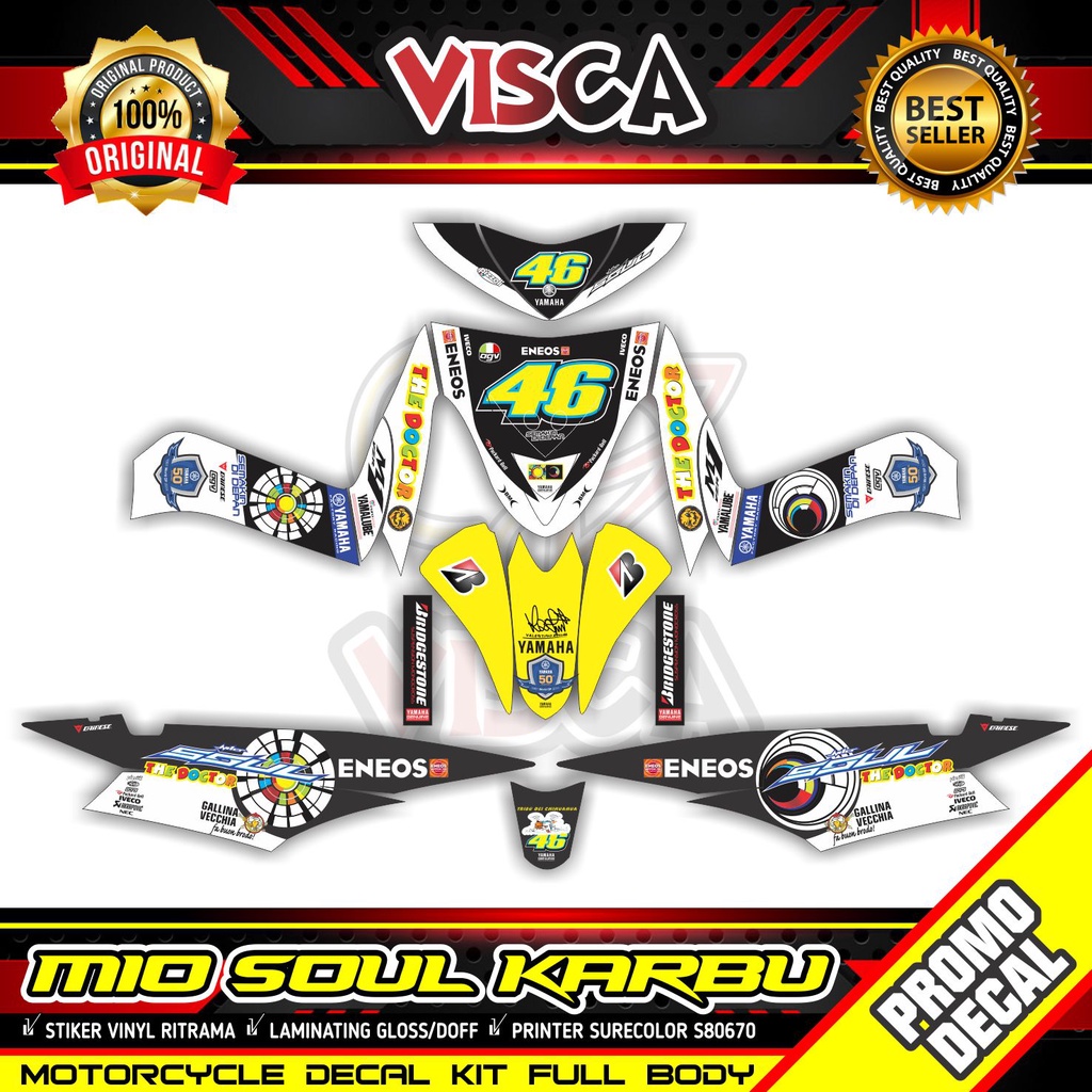 Decal Mio Soul lama Full Body Stiker Mio Soul lama Striping Mio Soul lama Sticker Mio Soul lama Full