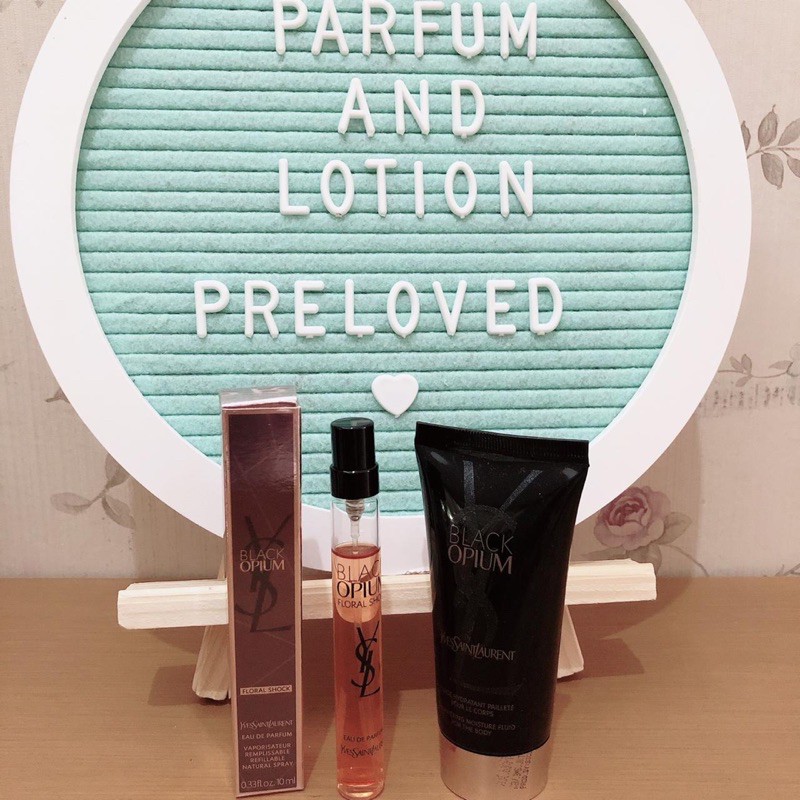 PEELOVED : YSL BLACK OPIUM EDP 10ml & BODY LOTION 50ml
