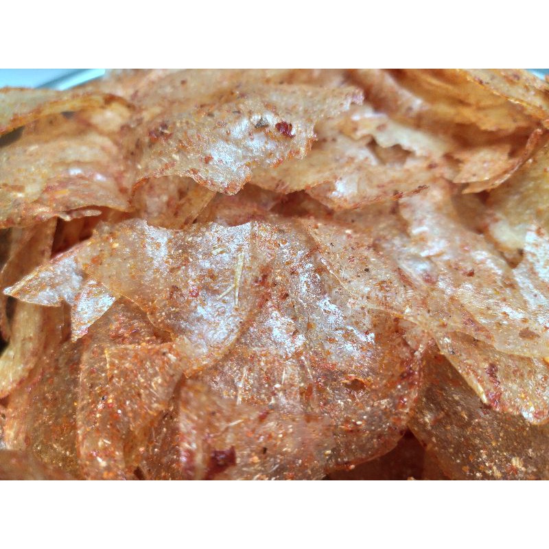 

(BISA COD) KERIPIK KACA / KERIPIK KACA PEDAS /KERIPIK KACA DAUN JERUK 30 GRAM GURIH RENYAH LEZAT