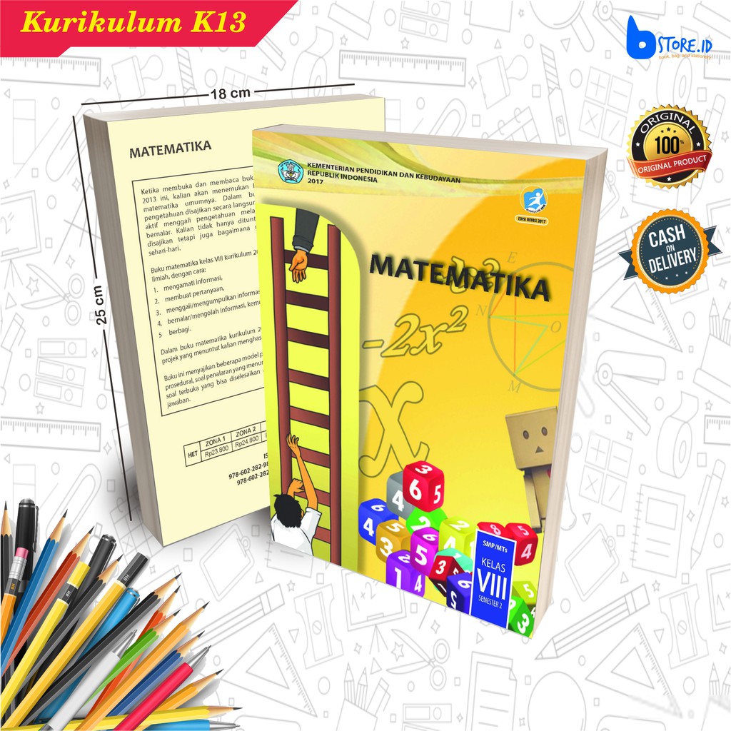 Buku Pelajaran SMP/Mts Kelas 8 - Kurikulum 2013 (Revisi 2018)-Matematika Smester 1