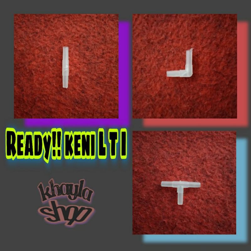 Sambungan Konektor Keni Cabang L I T Selang Aerator Akuarium Hidroponik Aquascape