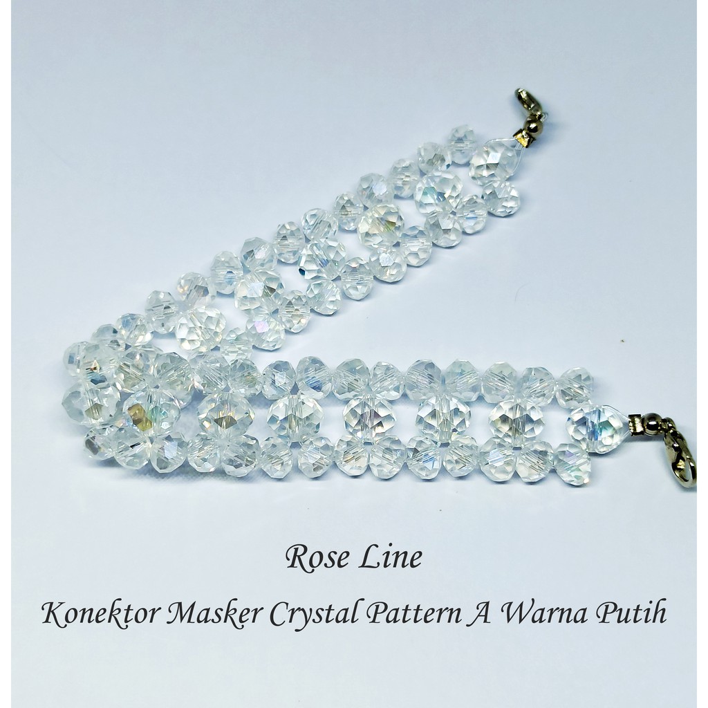 Konektor Crystal Asli Pattern A Warna Putih Transparan Limited Edition