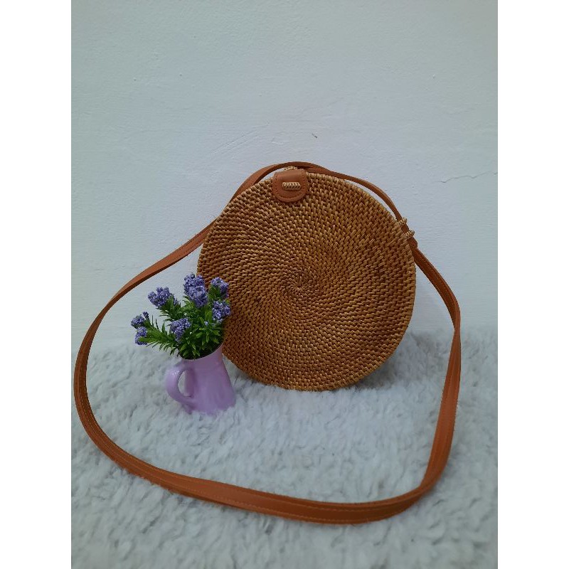 Tas Rotan Bulat by Sasaku Lombok (PRELOVED)