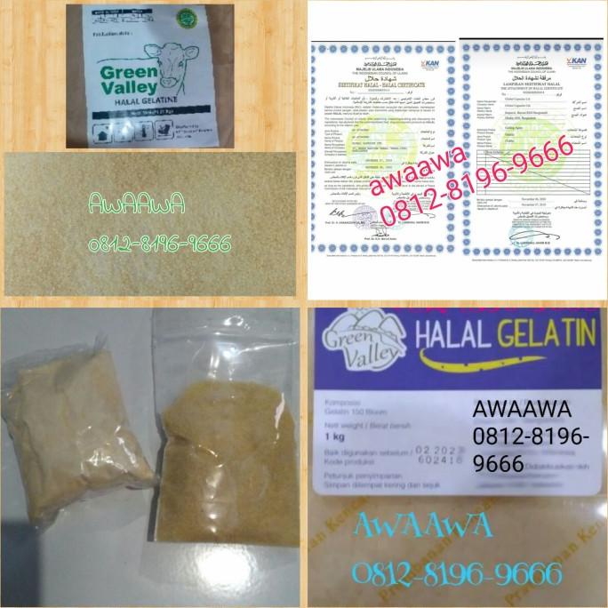

READY COD 500 gr serbuk murni bubuk gula gelatin gelatine powder sapi halal MUI KOMPLIT Kode 538