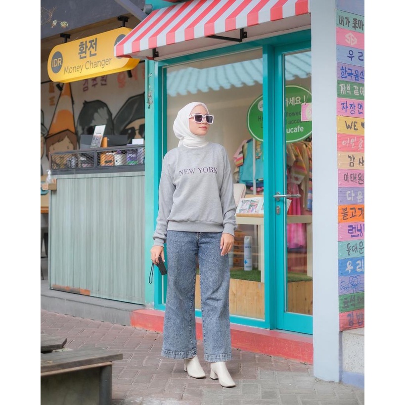 CREWNECK SWEATER WANITA / NCT NEW YORK SWEATER / SWEATER POLOS