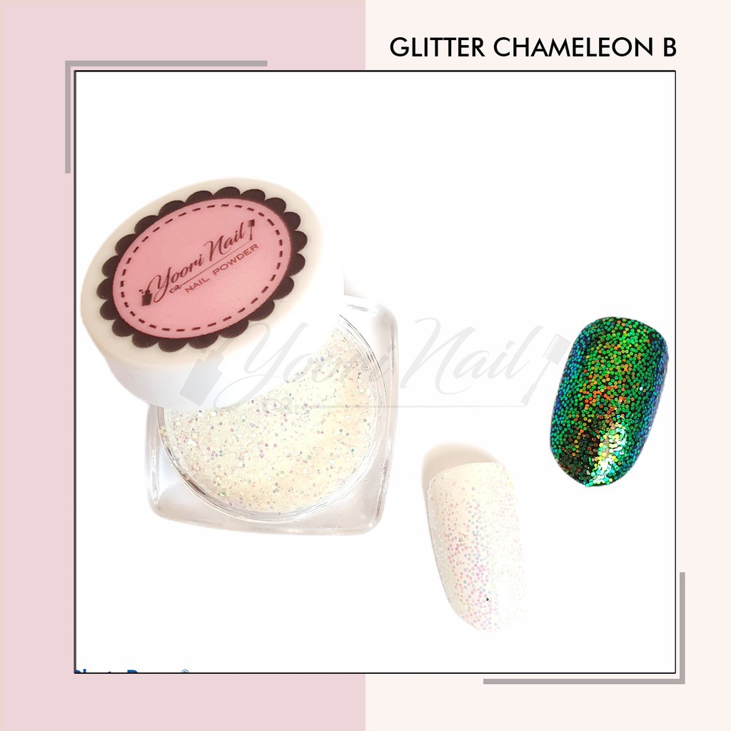 Glitter chameleon B gliter bunglon nail art holographic glitter holo effect