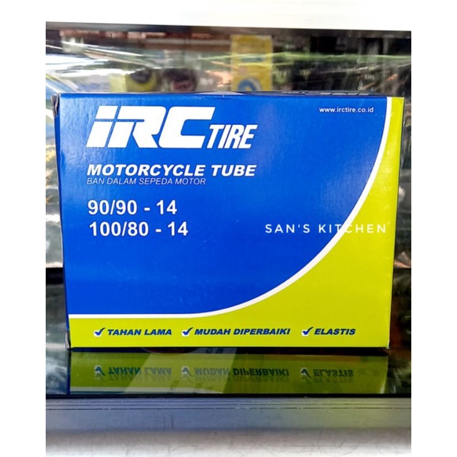 Ban dalam sepeda motor matic merek IRC 90/90-14 atau 100/80-14 Ring 14