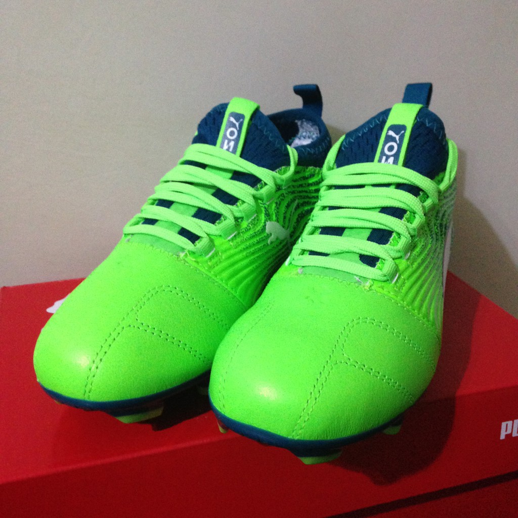 Sale Sepatu Bola Anak Puma One 18.3 FG Junior Green 104539-03 Original BNIB