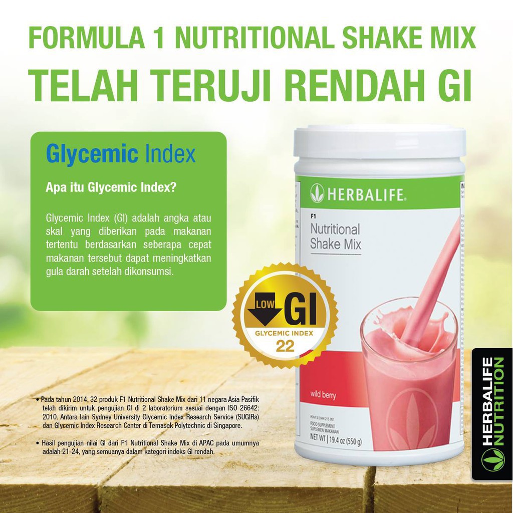 

Nutritional Shake F1 Mix HBL - Vanilla, Coklat, Berry, Cookies, Choco Mint