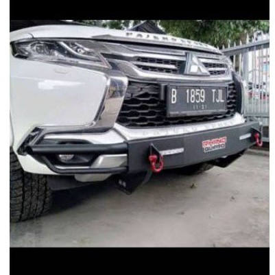 Tanduk bemper depan overland LED Pajero sport