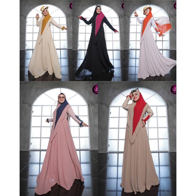 dress roza premium set by qisya jaya