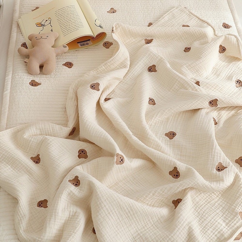 korea little bear head baby blanket 135x85cm - PCB021