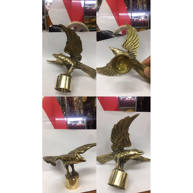 Patung Garuda kuningan Tiang pataka TNI POLRI diameter 2,7cm