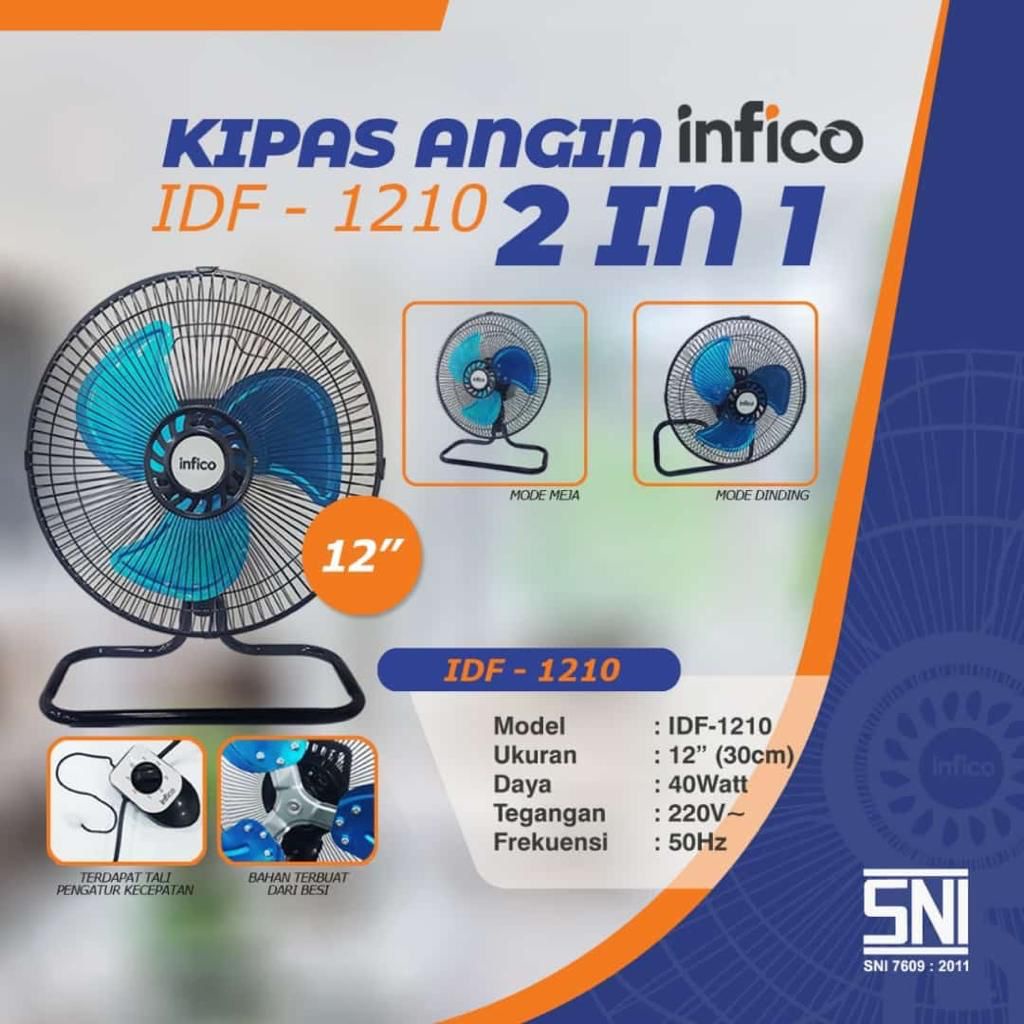 Kipas Angin Tornado Infico 12 inch Besi (KHUSUS JNT/DLL)
