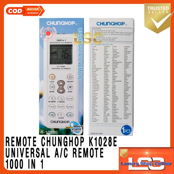 Remote AC Universal controller with flashlight chunghop
