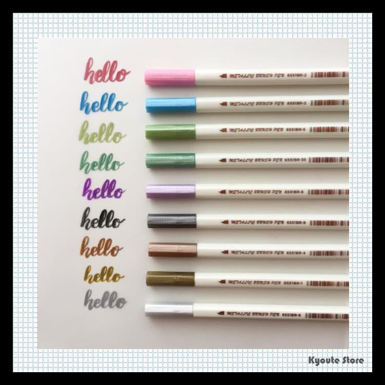 

BAYAR DITEMPAT STA METALLIC PEN BRUSH PEN MARKER 10 WARNA SET MURAH BERKUALITAS KODE 1030