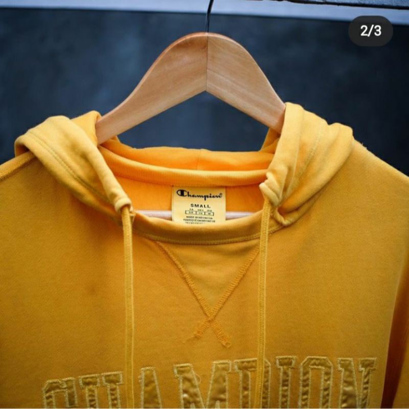 Champion Vintage Wash Capital Logo Hoodie