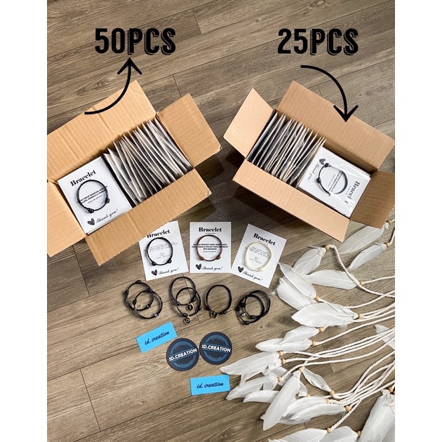 Paket Usaha Gelang Reseller (Gelang Polos Inisial Magnet Kupu Kupu)