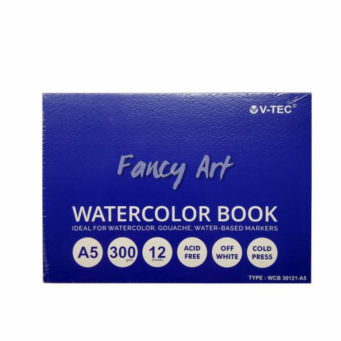 

Spesial V-Tec Watercolor Book A5 300Gsm 12Sheets Buku Gambar Hemat