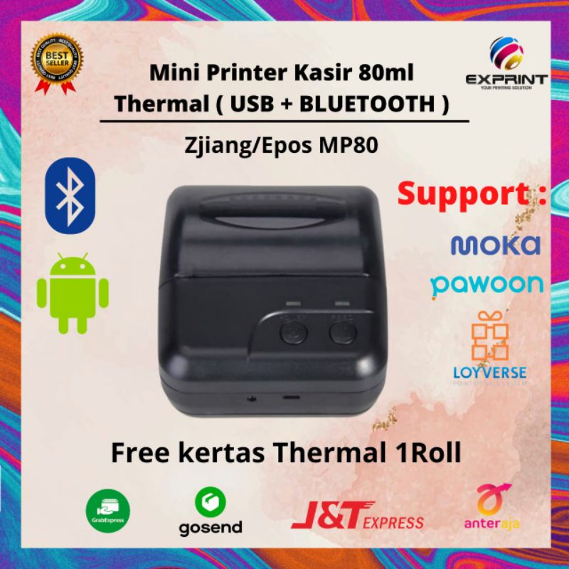 Mini Printer Kasir Thermal (USB+BLUETOOTH)