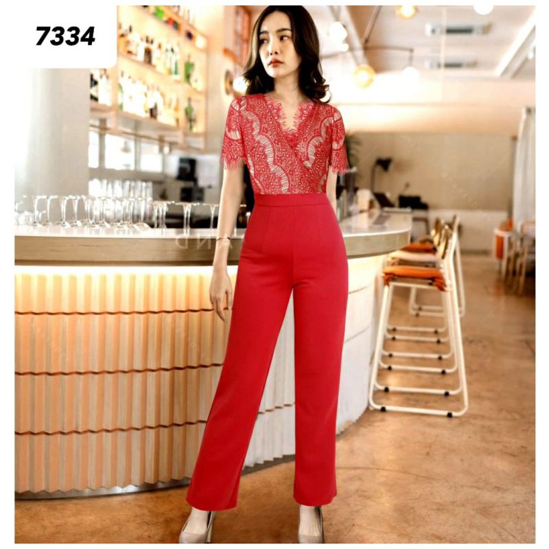 jumpsuit scuba mix brukat 7334