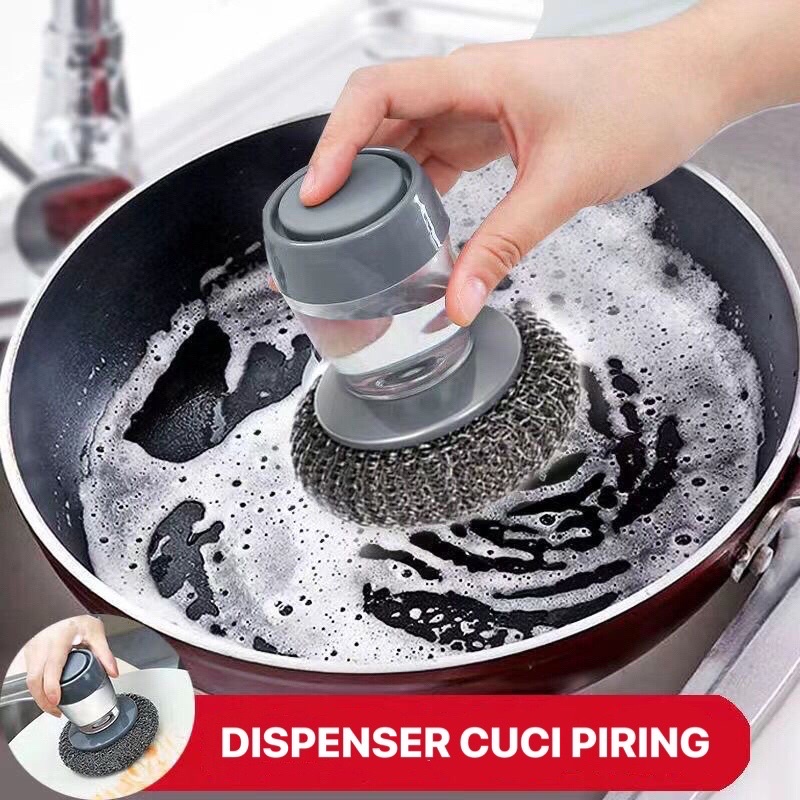 Dispenser Sikat Serbaguna Spons Sabut Cuci Piring Wajan Panci Dapur Nano Magic Sponge