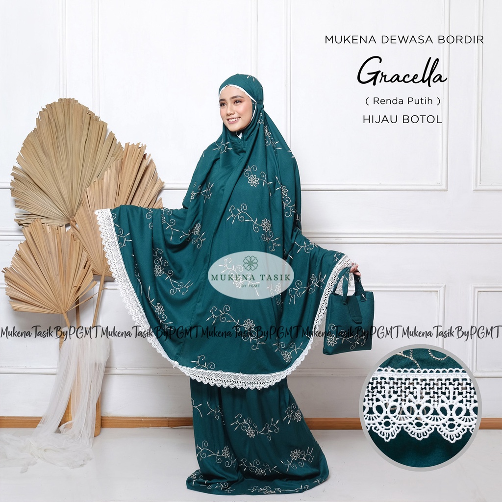 MUKENA TASIK - MUKENA DEWASA BORDIR GRACELLA