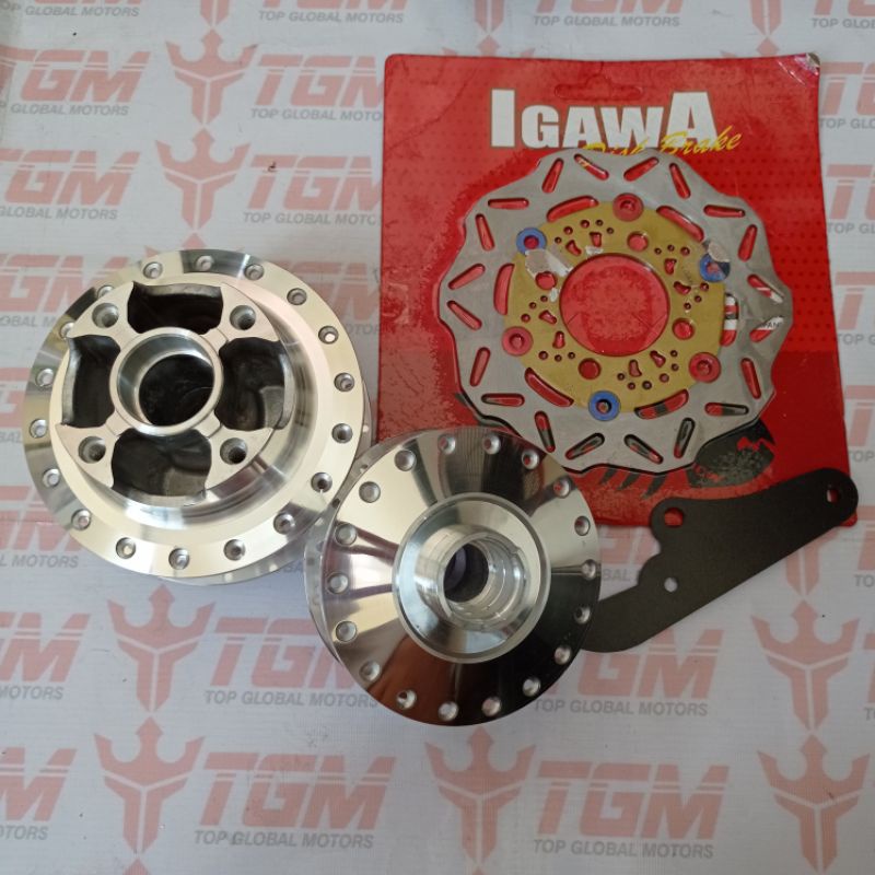 Tromol Sonic 150 R Disc Kecil Plus breket Tinggal Pasang - Tromol Set Sonic 150 Depan Belakang