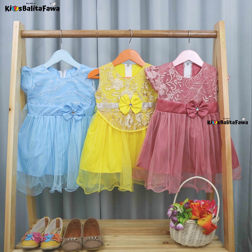 Gaun Bella Uk 2-3 tahun / Dress  Branded Import Balita Perempuan Murah Baju Anak Cewek Gaun Pesta