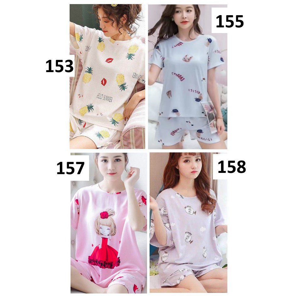 Baju Tidur Wanita Lengan Pendek Celana Pendek