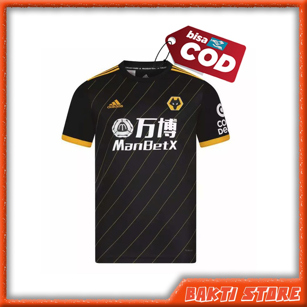 Jersey Bola Wolverhampton Away Jersey Sepak Bola Wolves Grade Ori Jersey Wolves 2019 2020 Shopee Indonesia