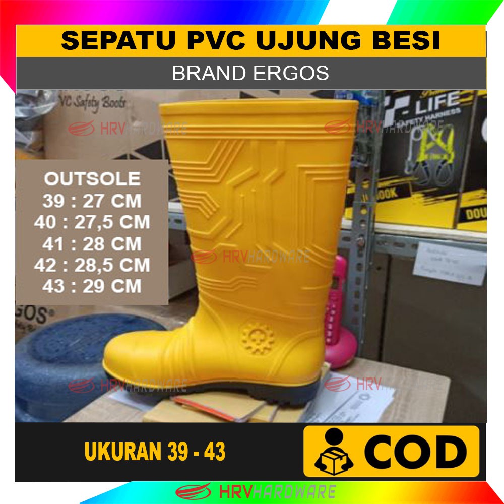 SEPATU PROYEK SAFETY BOOT ERGOS STEEL TOE UJUNG BESI SNI