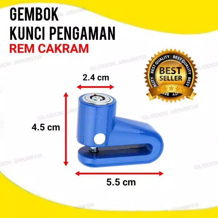 Kunci Gembok Motor Pengaman Rem Cakram Disc Brake Disk Lock Sepeda