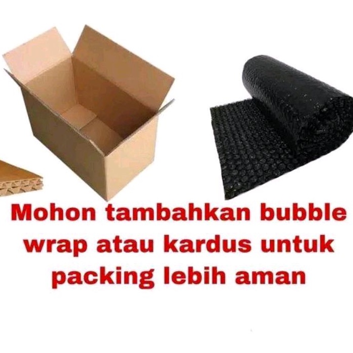 

Packing Kardus + Buble Wrap Ekstra Tambahan