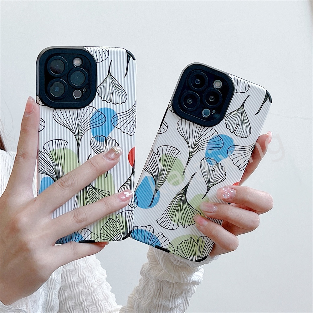 Case Motif Abstrak Warna Putih Untuk iPhone 13Pro Max 12 11 X XR Xs Max