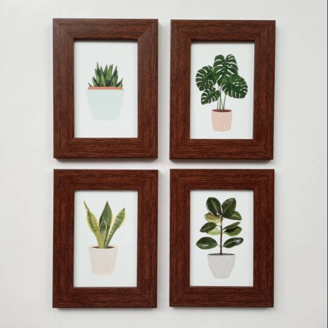 Hiasan dinding Walldecor sepaket unik dengan frame+kaca