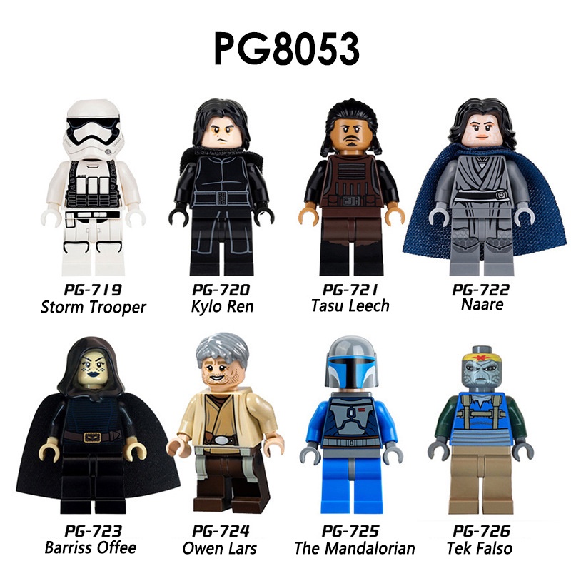 Kylo Ren Mini Figure Star Wars Tasu Leech Barriss Offee Owen Lars Untuk Hadiah Anak PG8053