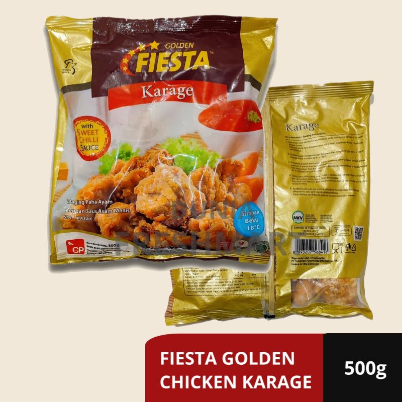 

Fiesta Golden Karage with chili sauce 500gram DAGING PAHA AYAM DENGAN SAUS ASAM MANIS