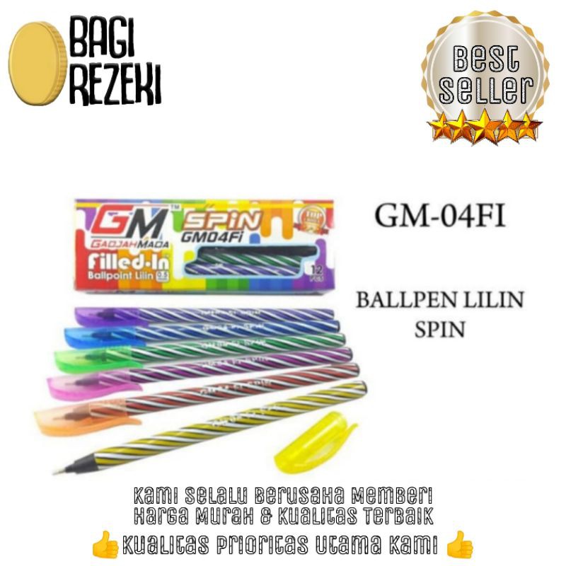 

Pulpen Lilin / Pena Ballpoint Lilin GM / Gm04Fi 0.5MM