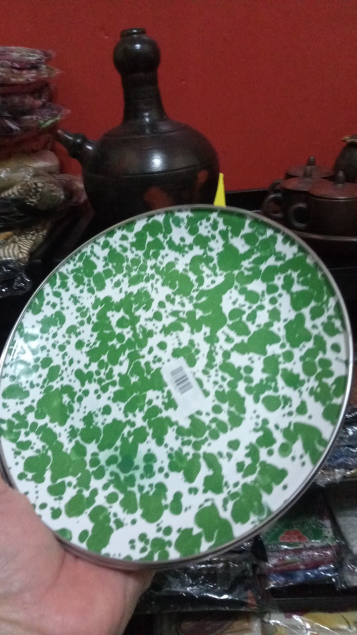 Kedaung Swirl Piring  Plate Green KS 8 inch Shopee 