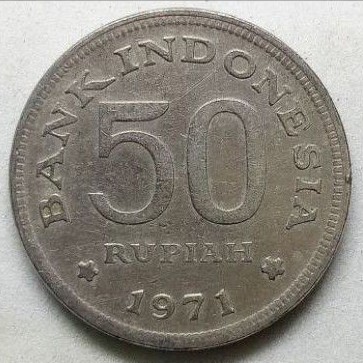 Koin Kuno Mahar 50 Rupiah Cendrawasih 1971
