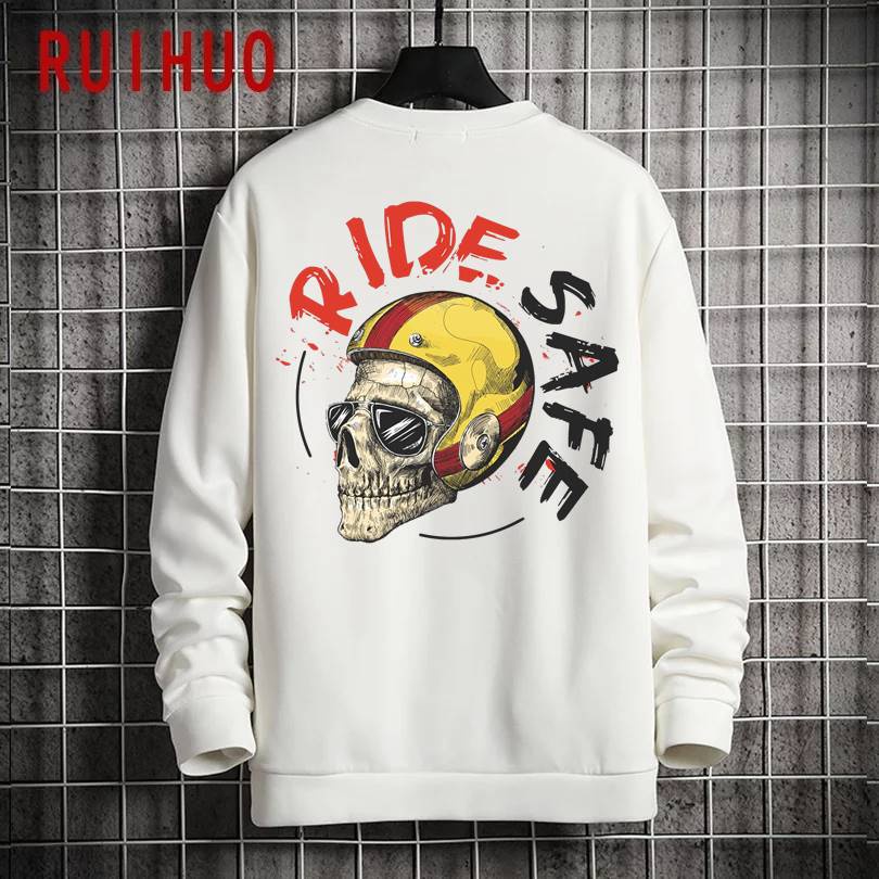 Ride Safe Crewneck Sweater Pria Fleece Size M - XXL