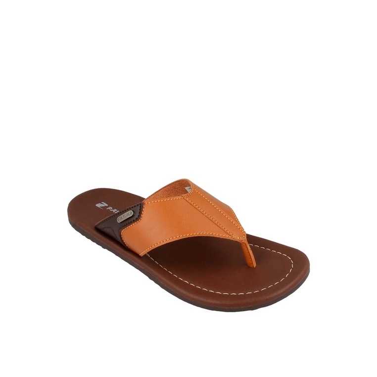 SANDAL JEPIT PAKALOLO PRIA ORIGINAL CASUAL KULIT ASLI COKLAT PB37