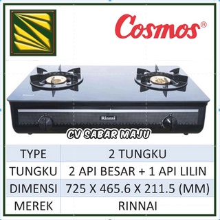 Jual Rinnai Kompor Gas 2 Tungku Ri 712ga B 712 Ga B Dan Rinnai Ri 712bgx 712bgx Shopee Indonesia