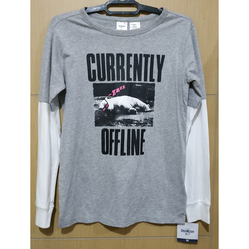 Tshirt Kaos Anak Lengan Panjang Oshkosh B'gosh Original Size 14