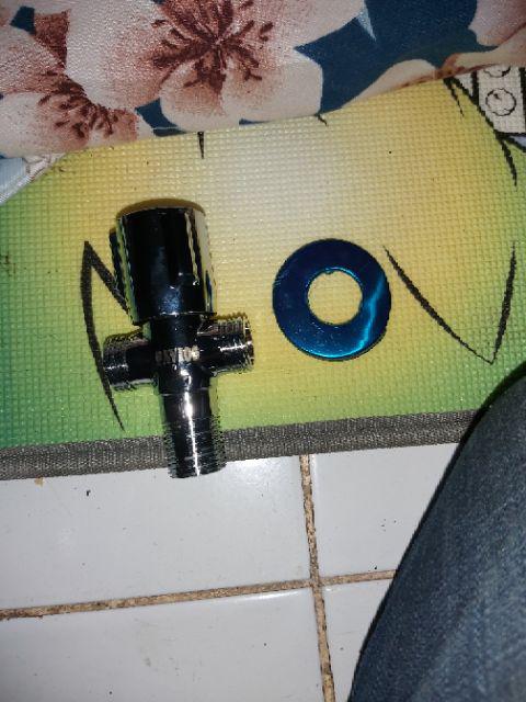 Stop Kran Cabang T Kuningan Engkol Murah 18001-kran Double Tee Kuningan Mumer Hand Shower /g86b