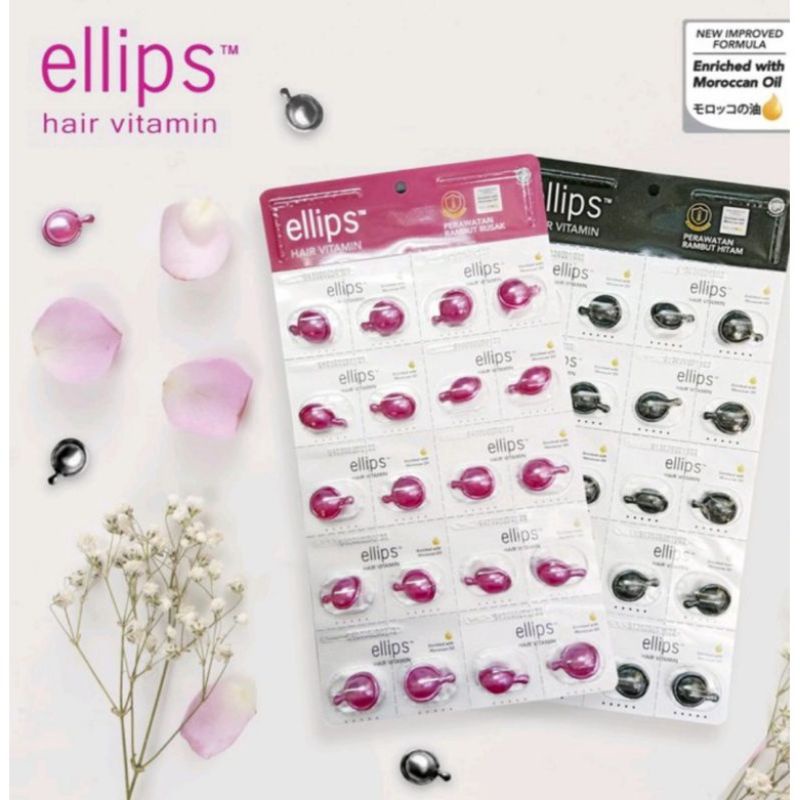 Ellips Miniblister vitamin rambut rusak dan rambut hitam / vitamin rambut ellips